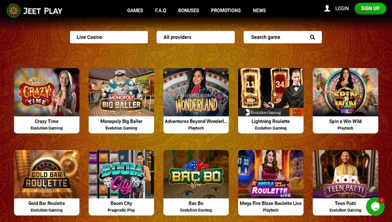 Jeet Play live casino